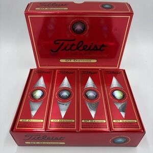 New Titleist DT Distance Box Of 12 Golf Balls (4 Sleeves)